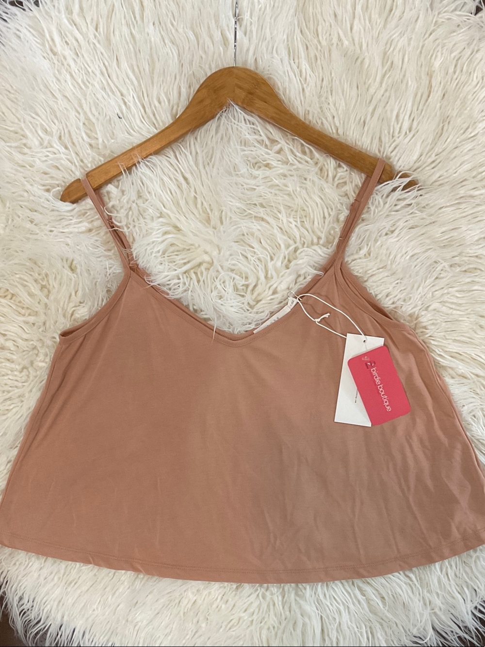 Lush Dusty Rose Spaghetti-Strap V-Neck Camisole